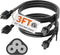 Huanchain 3ft 2 Pack 3 Prong Power Cord for Computer TV Monitor AC PC LG LED LCD Smart 1080p HDTV, Power Cable for Samsung Dell Hp Asus Sony Toshi...