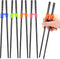 Tessco for you 5 Pairs Training Chopstick Helpers Reusable Chopsticks for Beginner Non Slippery Replaceable Practice Heat Resistant Holder with Cl...