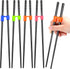 Tessco for you 5 Pairs Training Chopstick Helpers Reusable Chopsticks for Beginner Non Slippery Replaceable Practice Heat Resistant Holder with Cl...