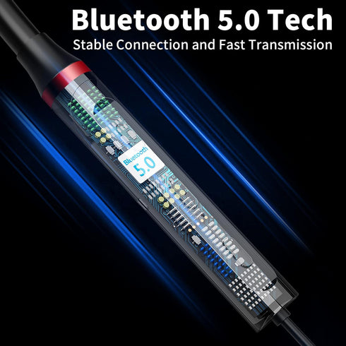 Neckband Bluetooth Headphones Wireless Earbuds for Samsung S24 Ultra S23 FE S22 A53 A14, Sport Headphones HiFi Stereo Surround Sound Volume Ear Bu...