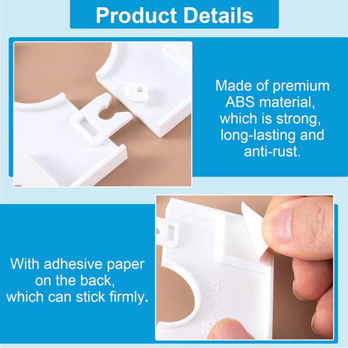 3pcs Split Flange Toilet Pipe Flange Cover 28mm/1.1inch, Plumbing Cover Plates Self Adhesive Wall Split Flange Escutcheon Plates, White ABS Kitche...