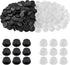 100 Pcs Buckle Plastic Button, 0.45 Inch Clear Black Plastic Buttons for DIY Shoe Back Decoration Shoe Decoration Accessories Wristband Charms DIY...