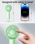 Mini Fan, Mini Handheld Fan, Small Cute Design Portable Fan with 3 Powerful Wind Speed, Battery Operated, USB Rechargeable, 9 Hours Long Working T...