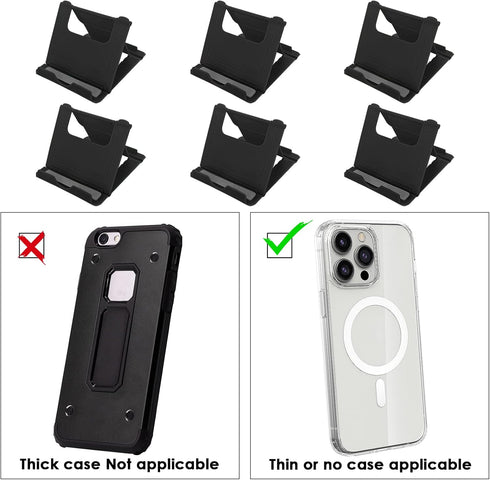 6Pcs Foldable Cell Phone Stand, Multi-Angle Pocket Phone Stand Portable Universal Desk Stand for All Mobile Smart Phone Tablet Display......
