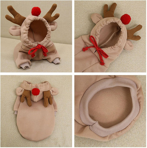 Warm Dog Winter Clothes Cute Fruit Dog Coat Hoodies Fleece Pet Dogs Costume Jacket for French Bulldog Chihuahua Ropa para Perro(Coffee,L)...