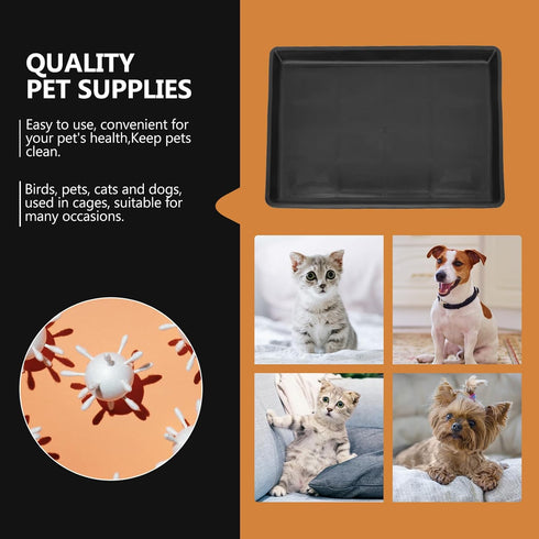 Cabilock 2pcs Pet Cage Tray Dog Poop Pan Accessory Tray Pet Potty Tray Dog Poop Tray Pet Poop Tray Plastic Crate Pan Dog Kennel Pan Rabbit Tray Do...
