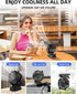 Portable Clip on Fan, Small Desk Fan Battery Operated, 360° Rotation, Cute Design, 3 Speed, Mini Table Fan USB Rechargeable, Personal Cooling Baby...