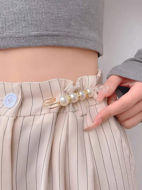 16Pcs Faux Fashion Pearl Brooch Sweater Shawl Clips Artificial Pearls Brooch Safety Pins Waist Pants Extender Cardigan Collar Brooch Clips Dresses...
