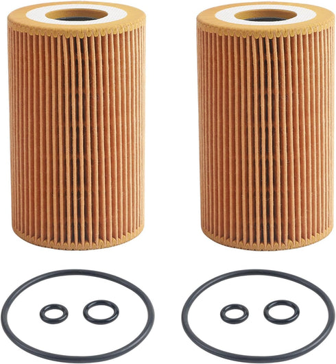 Oil Filter Compatible with 2012-2014 VW Passat 2.0L L4 Diesel TDi Engine Replaces# HU7008Z (2Pcs)...