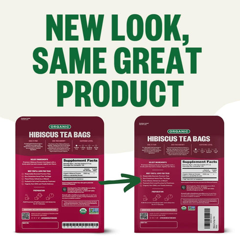 FGO Organic Hibiscus Tea, 100 Count, Eco-Conscious Tea Bags, Caffeine Free, Packaging May Vary (Pack of 1)...