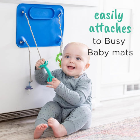 Busy Baby Teething Spoon - 2-in-1 Teether and Training Spoon for Self Feeding, Dishwasher Safe, BPA Free, Food Grade Silicone (Blue)...