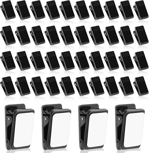 50 Pieces Self Adhesive Clips, Tapestry Hangers Clips Sticky Clips Wall Clips Photo Clips Poster Clips Plastic Sticky Hanging Spring Clips for Hom...