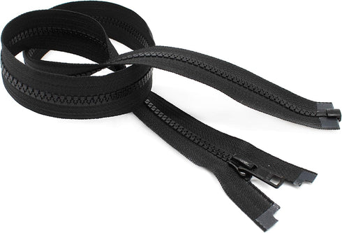 30" Ski & Sport Vislon Zipper ~ YKK #5 Molded Plastic ~ Separating - Black (1 Zipper/Pack) Made in USA...