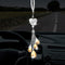 Frienda Bling Heart Diamond Car Accessories for Women, Crystal Car Rear View Mirror Charms Car Decoration Valentine's Day Gifts Lucky Hanging Inte...