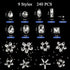 Dilunave 240 Pieces Large Sew on Rhinestones Clear Glass Crystal Gems Diamond Stone Metal Back Prong Setting Crafts Mix Shapes Claw for Jewelry, C...