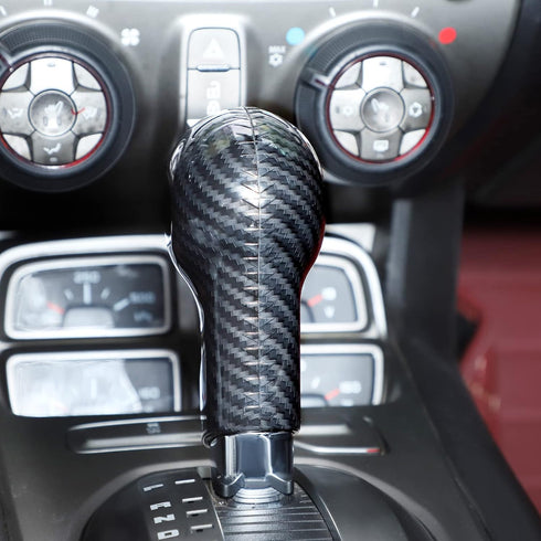 RT-TCZ Carbon Fiber Gear Shift Knob Cover Trim Interior Accessories for Chevrolet Camaro 2010-2015...
