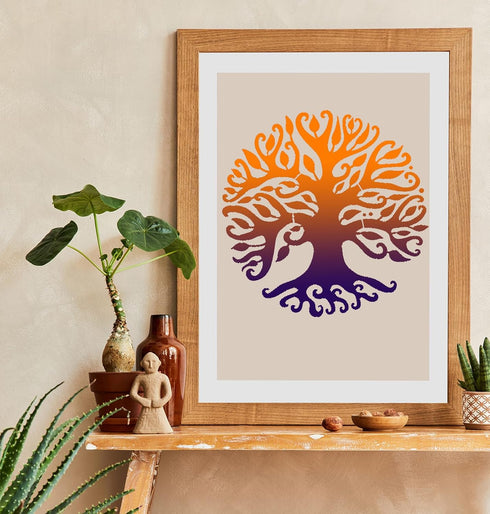 9 Pcs Tree Stencil Tree of Life Stencil for Painting Loving Heart Tree Stencils Reusable Plastic Drawing Template Stencils for Painting on Wood Wa...