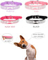 Dog Collar for Small Dogs, Adjustable Leather Suede Bling Dog Collars?Pink Dog Collar Cat Collar, Rhinestone Dog Collar (XS, black4)...