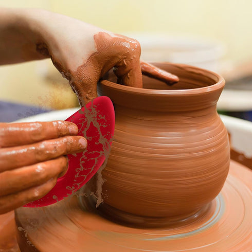 DIYOOHOMY Pottery Ribs for Pottery Tools and Clay Tools, Soft Silicone Ceramic Supplies Kit for Shapes Sculpting,Mud,Trimming,Throwing (2)...