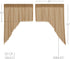 VHC Brands Tobacco Cloth Fringed Farmhouse Decor Kitchen Swag Prairie Panels Door Window Tier Set Curtains for Kitchen Bedroom Bathroom Living Roo...