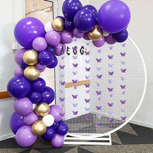 BEISHIDA 5Pcs Purple Lavender Butterfly Paper Garland Hanging Decorative Banner for Halloween Home Ceiling Decor Birthday Party Baby Shower Weddin...