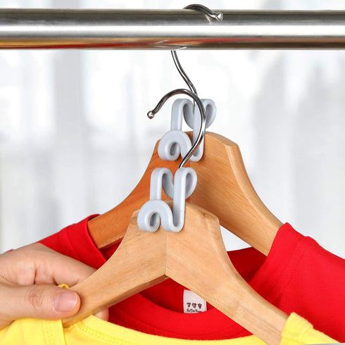Mlici Connector Hooks Hanger Extenders for Velvet Hangers Coat Clothes Garment, Mini Cascading Velvet Hangers with Hooks, Heavy Duty Huggable Hang...