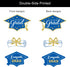 Blue and Gold Graduation Decorations Set of 24 Class of 2025 Table Decor Congrats Grad Party Centerpiece Sticks Table Toppers Graduation Party Sup...