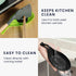 kwmobile Silicone Spoon Rest Set (2 Pieces) - Holders for Stove Top Kitchen Counter Table - Rests for Spoons and Utensils - Green/Orange...