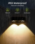 Solar Fence Lights, 50 Lumens Bright Lens LED Solar Lights Outdoor Waterproof, Warm White/Cool White/RGB Mode, Solar Lights for Fence, Deck, Wall,...