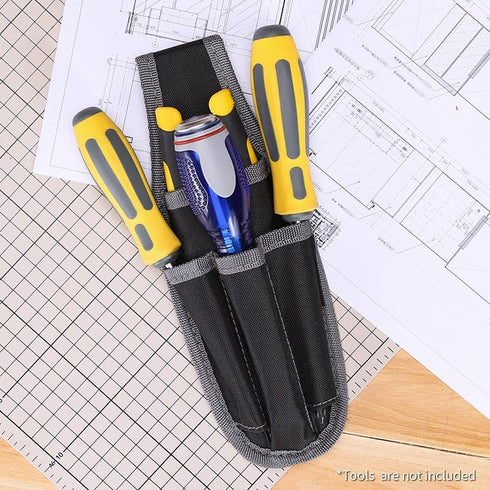 Tool Belt, 4 Pockets Tool Pouch for Tool Organization, with Metal Belt Clip Attachment, for Craftsmen, Electrician, Gardener, for Electric Pen, Sc...