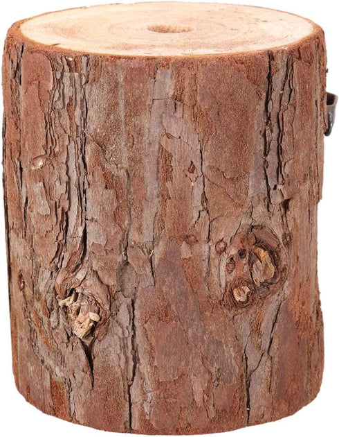 EXCEART Tree Stump Round Wood Stump Flower Bark Holder Flower Arrangement Stand Place Card Wooden Holder Plant Rack Stand for Garden Household Liv...