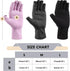 3 Pairs Compression Craft Arthritis Hands Gloves Fingerless Pressure Joint Relief for Quilting Sewing Typing Household Duties (Black, Gray, Purple...