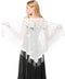 simarro Women Lace Wraps Shawls Soft Mesh Fringe WrapsTriangle Scarf Shawl for Wedding Evening Party Dresses...