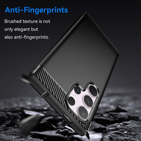 for Samsung Galaxy S24 Ultra Phone case, Shockproof, Scratch Resistant Carbon Fiber Jacket, Soft TPU,for Galaxy S24 Ultra case (Black)...