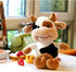 Cow Plush Toy Cow Stuffed Animal Cute Soft Plush Cow Toy Cow Doll 12 Inch for Kids,Toddlers (Black and white naked cattle)...