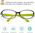 Kids Safety Glasses Goggles Anti Fog Eye Protection Blue Light Blocking lens Side Shield Anti Pollen Soft TR90 for Boys Girls(Black-Yellow)...