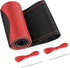 Leather Steering Wheel Wrap (Size M4, Black and Red)...