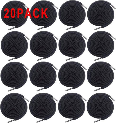 20 Pack Replacement Drawstrings Drawcords for Pants Sweatpants Hoodies Scrubs Jackets Shorts Tool 53" Long (Black)...