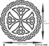 Stencils for Walls: Celtic Cross Stencil,6.5 x 6.5 inch (S) - Irish Celts Viking Cross Ornament Knotwork Design Woven Ethnic Braided Protection Kn...