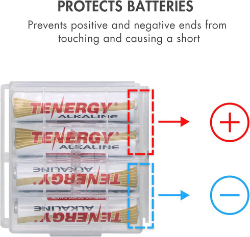 Tenergy 10 Pack Plastic Storage Case for AA/AAA Batteries (Batteries sold separately)...
