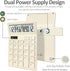 Standard Calculator 12 Digit,Beige Desktop Dual Power Battery and Solar,Desk Calculators with Large LCD Display,Perfect for Home, Office,and Schoo...