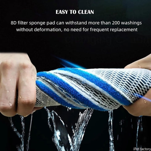 Eagles 8D Aquarium Filter Media,20 x 16 Inches Pond Filter Medi for Fish Tank and Pond, Washable and Reusable Koi Pond Filter Pad 8-Layer Super Fi...