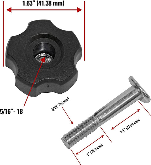 Simpson Cleaning 7107941 Replacement Saddle Bolt and Knob Repair Kit for Handles on Gas Powered Pressure Washers, Black...