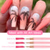 Nail Art Liner Brushes, 5Pcs Painting Nail Art Brush Set Nail Dotting Drawing Tool for Long Lines, Thin Details, Fine Drawing Sizes 4/8/12/20/25mm...