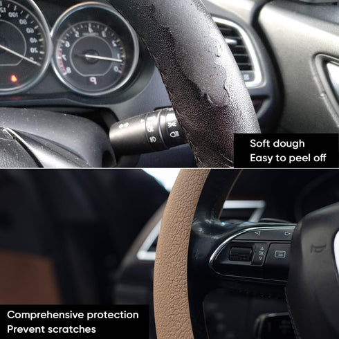 Car Steering Wheel Cover- Universal Car Accessory for Diverse Cars,Anti Slip Odorless Black, for Steering Wheel with a Diameter of 14.5"-15"?Silic...