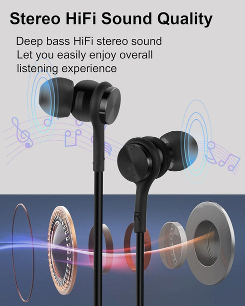 USB C Headphones for iPhone 15 Pro Max Samsung Galaxy S23 S22 Ultra S21 FE S20 A53, USB Type C Earbuds HiFi Stereo in Ear Bass Wired Earphones wit...