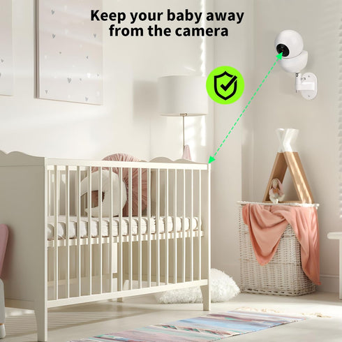 Baby Camera Wall Mount Compatible with Babysense V43/HDS2/V24R Video Baby Camera, Adjustable Baby Monitor Holder, Perfect View Angle and Easy Inst...