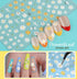 Teenitor 12 Sheets Nail Art Sticker Self-Adhesive, Flower Nail Stickers 5D Embossed Nail Decals, 5 Boxes Nail Art Glitter Sequins Flakes, Nail Art...