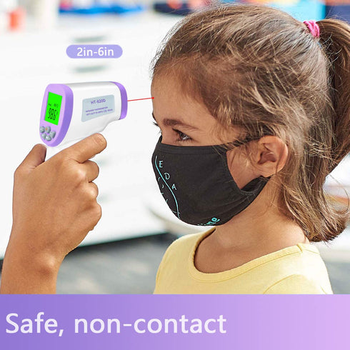 Forehead Thermometer, Adult Children Infant Non-Contact Infrared Thermometer with Fever Alarm, Silent Mode and Memory Function, for Measuring Body...