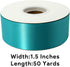 Turquoise Blue Ribbon 1-1/2 Inch x 50 Yards Satin Ribbon Single Face Ribbon for Crafts, Gift Wrapping, Floral Bouquet, Weddings, and Decorations, ...